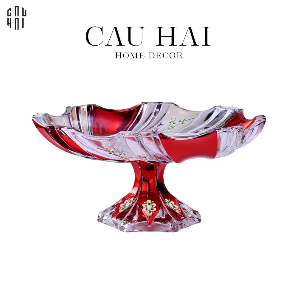 FÊTES COUTURE - ĐĨA TRÁI CÂY RUBY CRYSTAL CRIMSON PEAK PLATEAU - CẬU HAI HOME DECOR