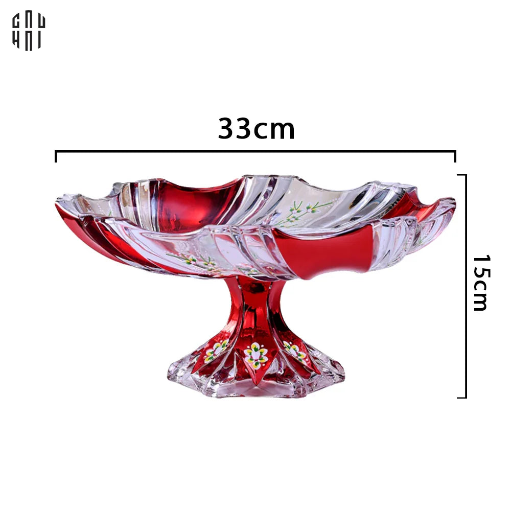 FÊTES COUTURE - ĐĨA TRÁI CÂY RUBY CRYSTAL CRIMSON PEAK PLATEAU-CẬU HAI HOME DECOR