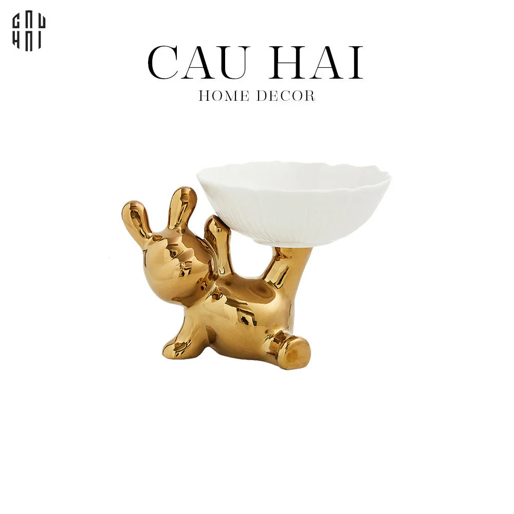 FÊTES COUTURE - ĐĨA TRÁI CÂY PETIT LAPIN JOLIÉ D'Or UP - CẬU HAI HOME DECOR