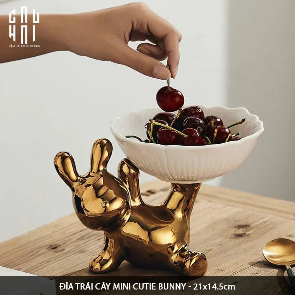 FÊTES COUTURE - ĐĨA TRÁI CÂY PETIT LAPIN JOLIÉ D'Or UP - CẬU HAI HOME DECOR