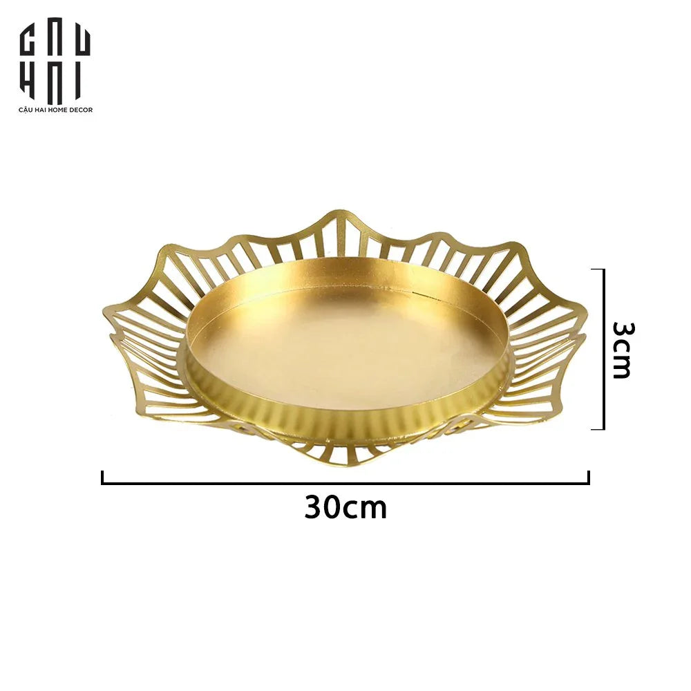 Đĩa Trái Cây Round Curves Ss25-CẬU HAI HOME DECOR