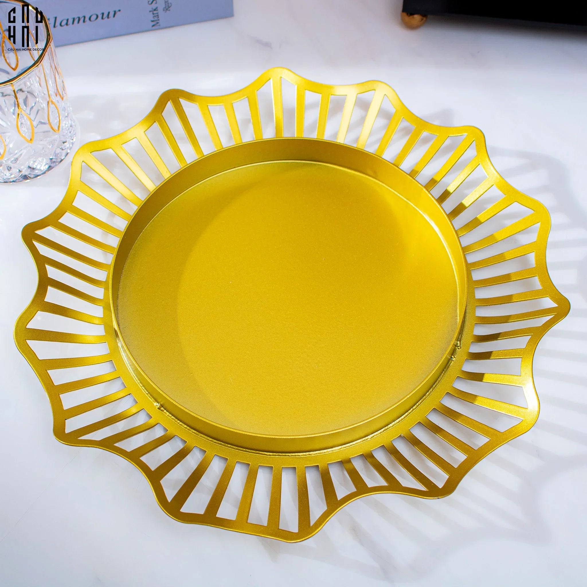 Đĩa Trái Cây Round Curves Ss25-CẬU HAI HOME DECOR