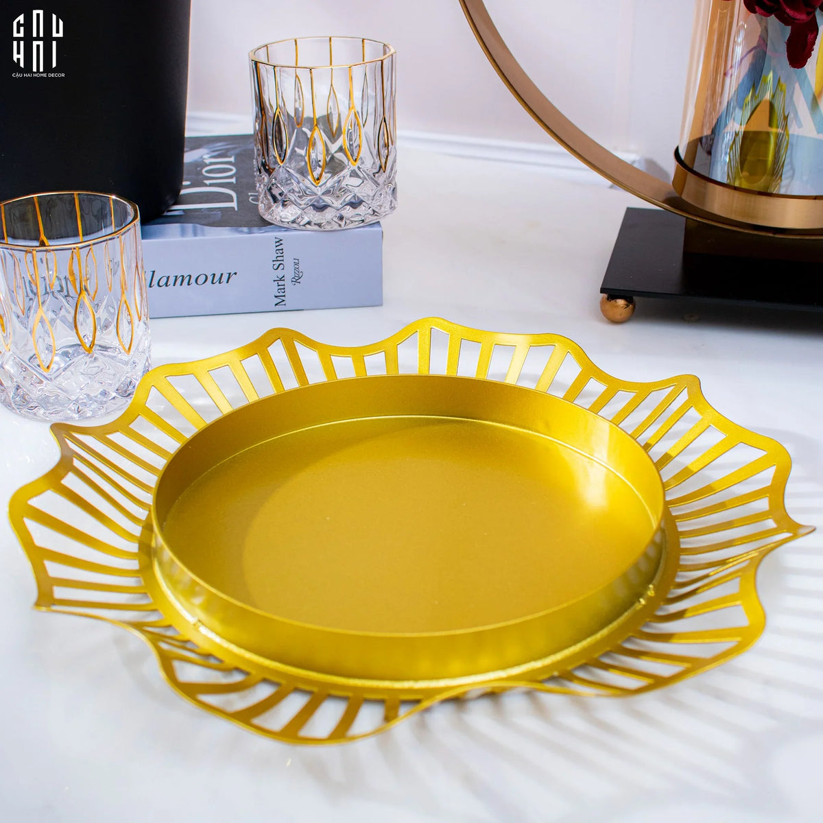 Đĩa Trái Cây Round Curves Ss25-SET CHÉN DĨA-Đối tác tại Trung Quốc theo từng đơn đặt hàng-CẬU HAI HOME DECOR