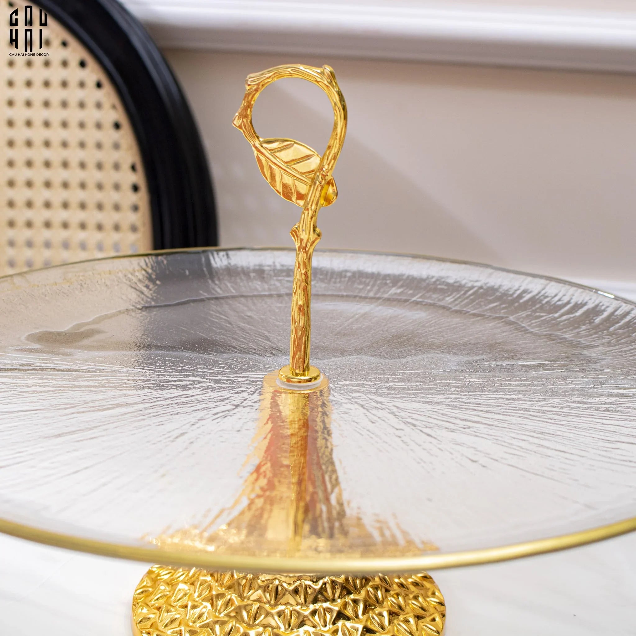 ĐĨA TRÁI CÂY THỦY TINH BERNET SS25-CẬU HAI HOME DECOR