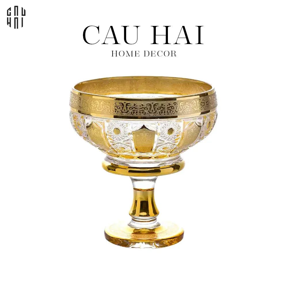 ĐĨA TRÁI CÂY THUỶ TINH JAVIER - L SS25 - CẬU HAI HOME DECOR
