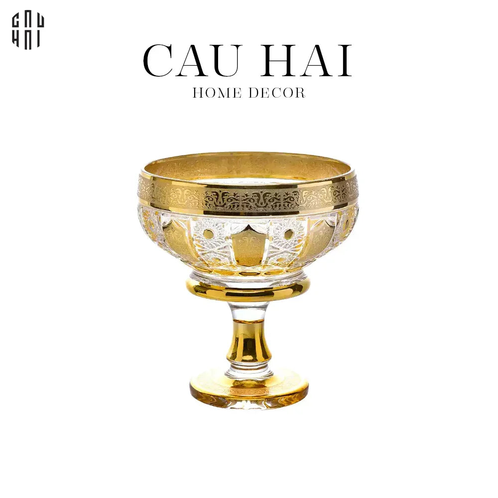ĐĨA TRÁI CÂY THUỶ TINH JAVIER - M SS25 - CẬU HAI HOME DECOR