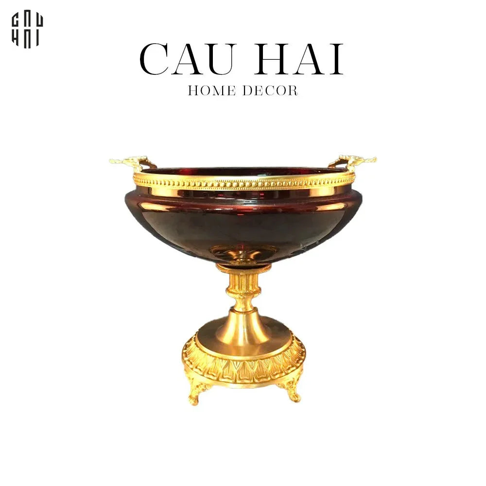 ĐĨA TRÁI CÂY THUỶ TINH RED ROBERTSON - CẬU HAI HOME DECOR