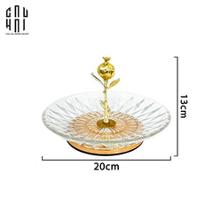 Đĩa Trái Cây Trái Lựu Thuỷ Tinh Blooming Ss25-CẬU HAI HOME DECOR