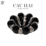 ĐĨA TRANG TRÍ BLACK BLOOMING - CẬU HAI HOME DECOR
