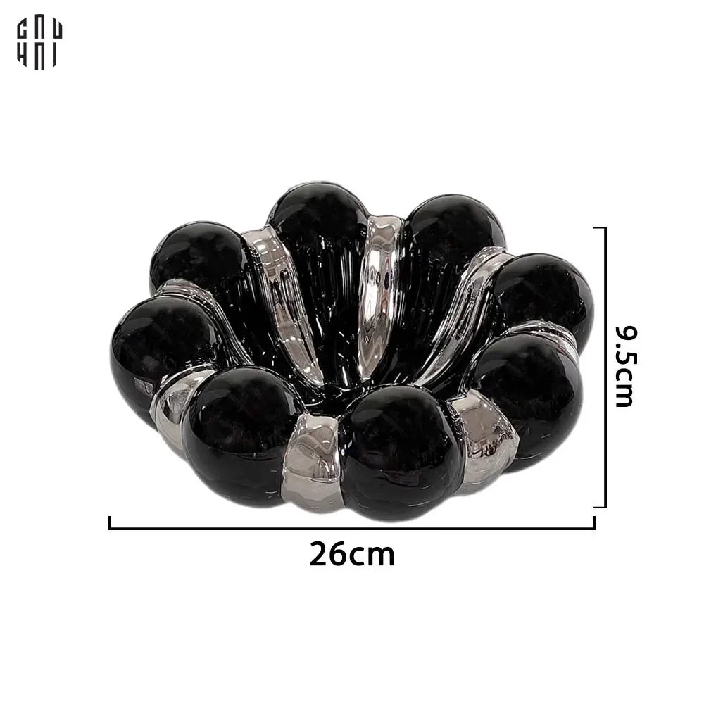 ĐĨA TRANG TRÍ BLACK BLOOMING - CẬU HAI HOME DECOR