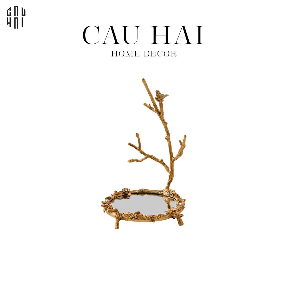 Đĩa Trang Trí Đồng Feuillage Brasson Bird-CẬU HAI HOME DECOR