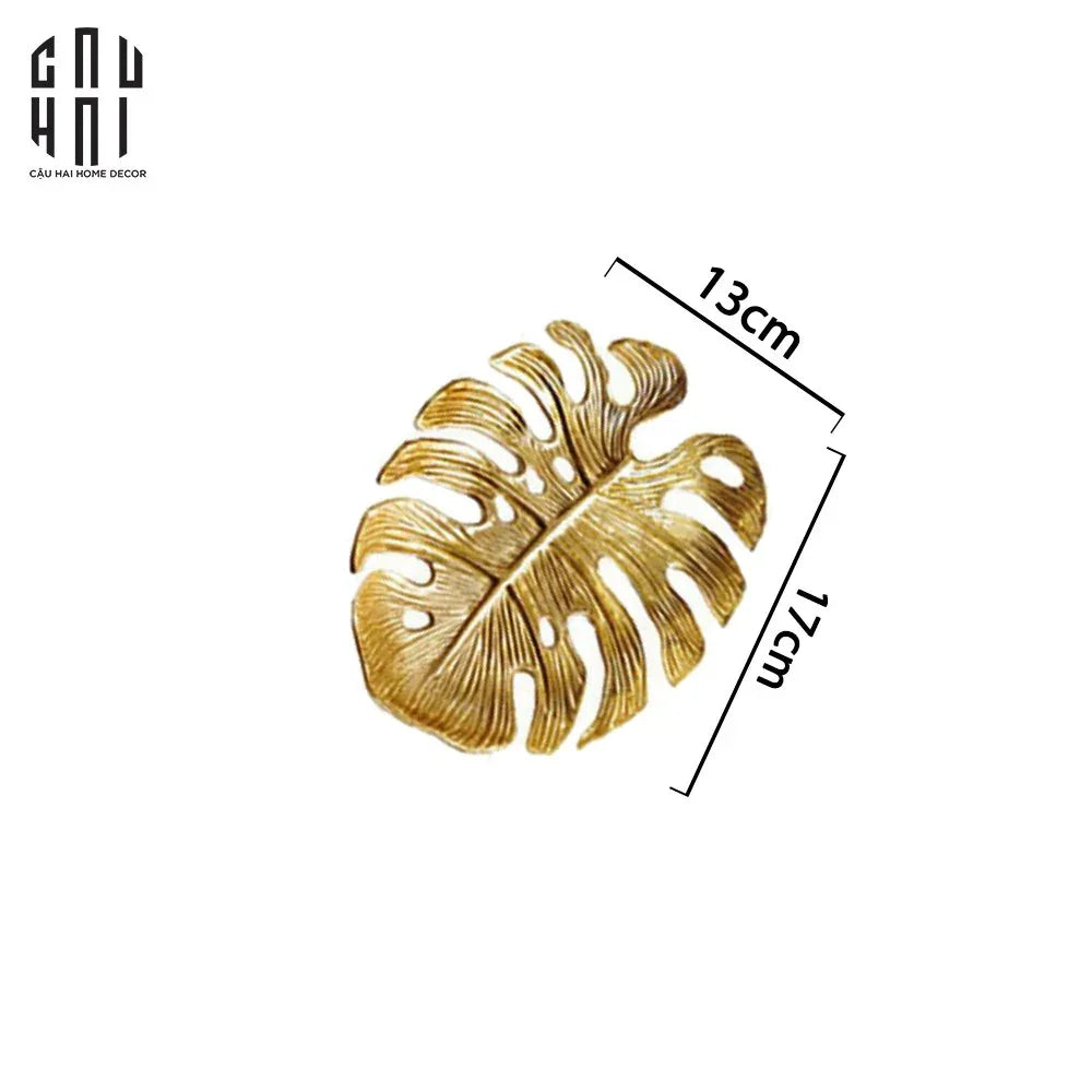 HOME COUTURE - ĐĨA ĐỒNG BRASSON TROPICAL LEAF-CẬU HAI HOME DECOR