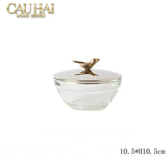 Đồng Brasson Bird Aviary Pakshi Royale Jar Indira Atélier 10.5 x 10.5-CẬU HAI HOME DECOR