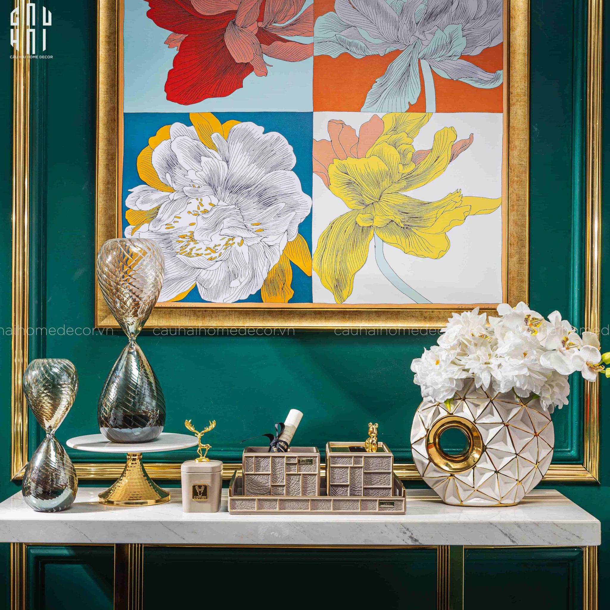 HOME COUTURE - ĐỒNG HỒ CÁT CRYSTAL CURVES L UP - CẬU HAI HOME DECOR