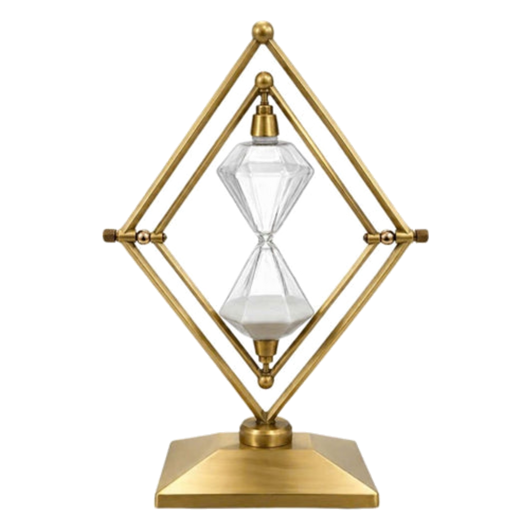Đồng Hồ Cát Temps Diamant Gildded Mordern 30*20*10-Đồng hồ Cát-CẬU HAI HOME DECOR-CẬU HAI HOME DECOR