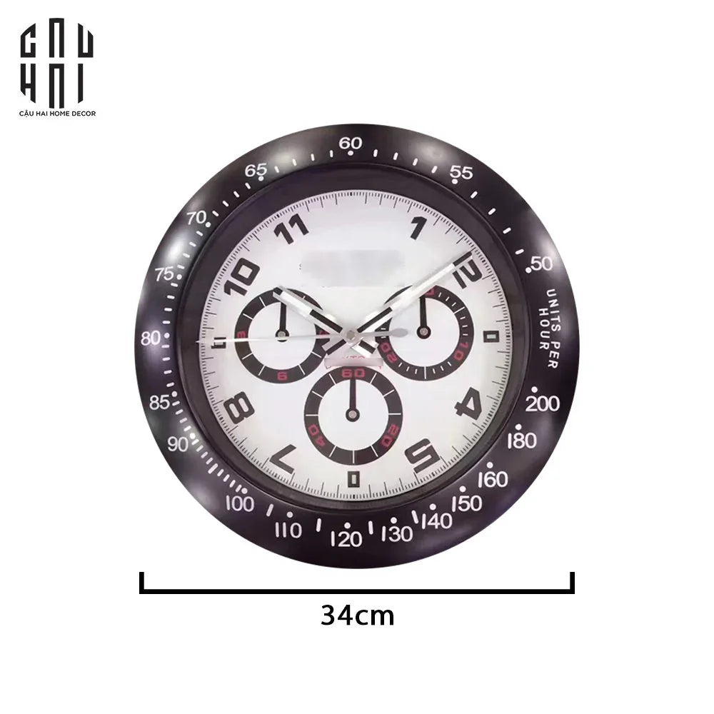 Đồng Hồ Treo Tường Cao Cấp Regal Aston D34 Graphite Version-CẬU HAI HOME DECOR