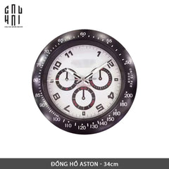 Đồng Hồ Treo Tường Cao Cấp Regal Aston D34 Graphite Version-CẬU HAI HOME DECOR
