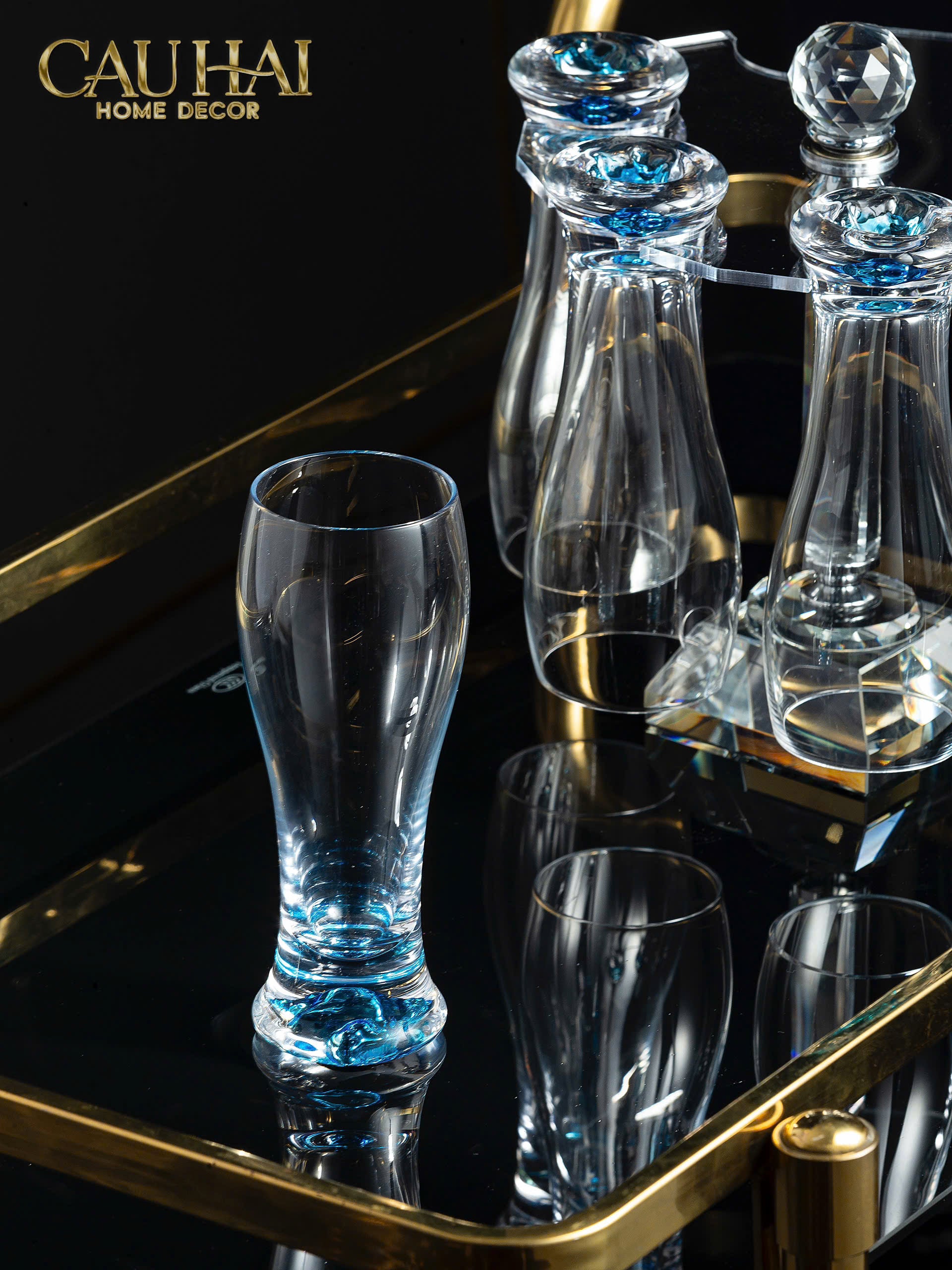 HOME COUTURE - SET 6 LY OCEANAMI & CRYSTAL STEMWARE RACK 320ML - CẬU HAI HOME DECOR