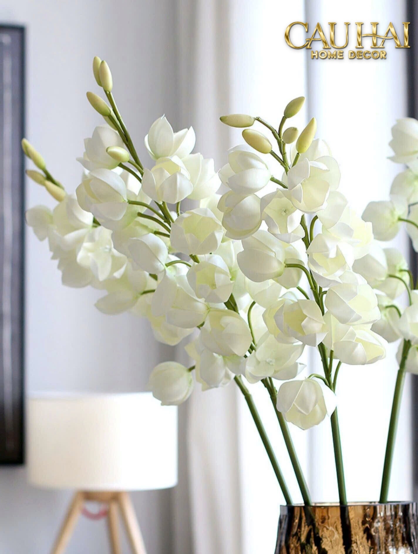 SET 2 CÀNH HOA LAN YUCCA-CẬU HAI HOME DECOR