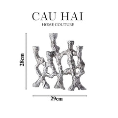 Elysian Couture - Đế Nến Platinum Multi Roots Candle Holders-CẬU HAI HOME DECOR