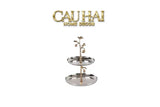 Elysian Couture - Đĩa 2 Tầng Platinum Elysian Golden Divine Olive Branch 17x24-LY THỦY TINH-CẬU HAI HOME DECOR-CẬU HAI HOME DECOR