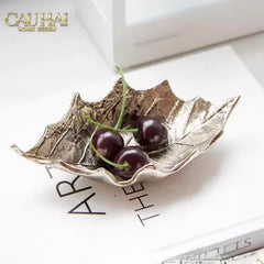Elysian Couture - Đĩa Kẹo Mạ Bạc Modern Luxury Manhattan Vibe - Từ Ấn Độ 17 x 10 x 7.5-CẬU HAI HOME DECOR