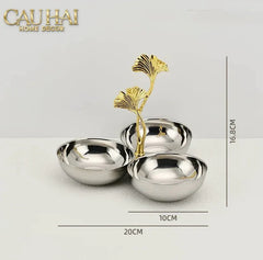 Elysian Couture - Đĩa Trái Cây Triptyque Platinum Dou Ginkgo Decorative Disk-CẬU HAI HOME DECOR