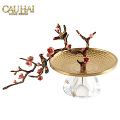 Elysian - Đĩa Trái Cây Khay Tròn Branche De Bonheur Atélier 31x18x19-CẬU HAI HOME DECOR