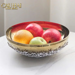 Elysian - Đĩa Trái Cây Platinum Branche Argentée D25-CẬU HAI HOME DECOR