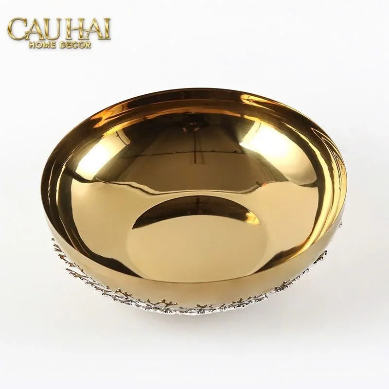 Elysian - Đĩa Trái Cây Platinum Branche Argentée D25-CẬU HAI HOME DECOR