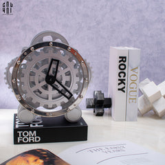 Elysian - Đồng Hồ Cơ Hologram Mécanique Argent Table Clock-CẬU HAI HOME DECOR