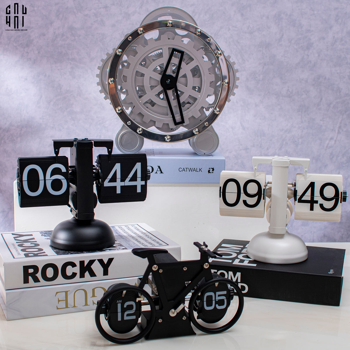 Elysian - Đồng Hồ Cơ Hologram Mécanique Argent Table Clock-ĐỒNG HỒ-Đối tác tại Trung Quốc theo từng đơn đặt hàng-CẬU HAI HOME DECOR
