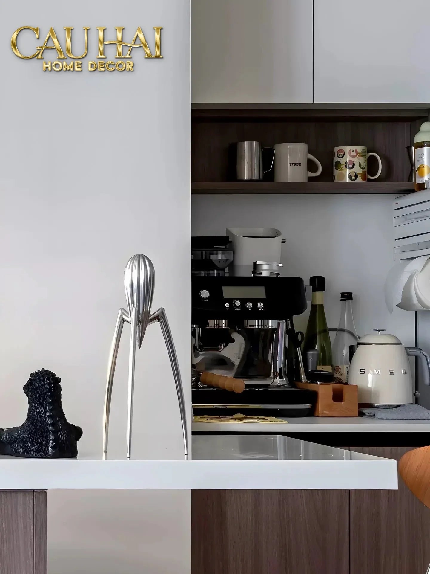 Elysian Fw25 - Tượng Kitchenware Spider Citron Chrome H29-CẬU HAI HOME DECOR