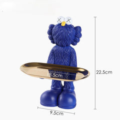 Elysian - Tượng Figurine Kaws Cằm Khay Bản Denim - Dark Blue-CẬU HAI HOME DECOR