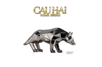 Elysian - Tượng Platinum Origami Art Wolf-CẬU HAI HOME DECOR