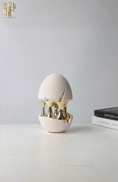 Elysian - Tượng Quả Trứng Hatching Egg 9x12x20-CẬU HAI HOME DECOR