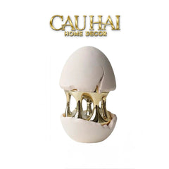 Elysian - Tượng Quả Trứng Hatching Egg 9x12x20-CẬU HAI HOME DECOR