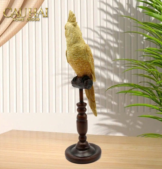 TƯỢNG VẸT MÀO EMPEROR COCKATOO H28-CẬU HAI HOME DECOR