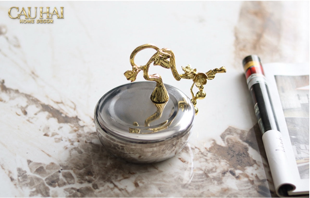 HOME COUTURE - LỌ PLATINUM IMPÉRIAL BIRD NEST JAR-CẬU HAI HOME DECOR
