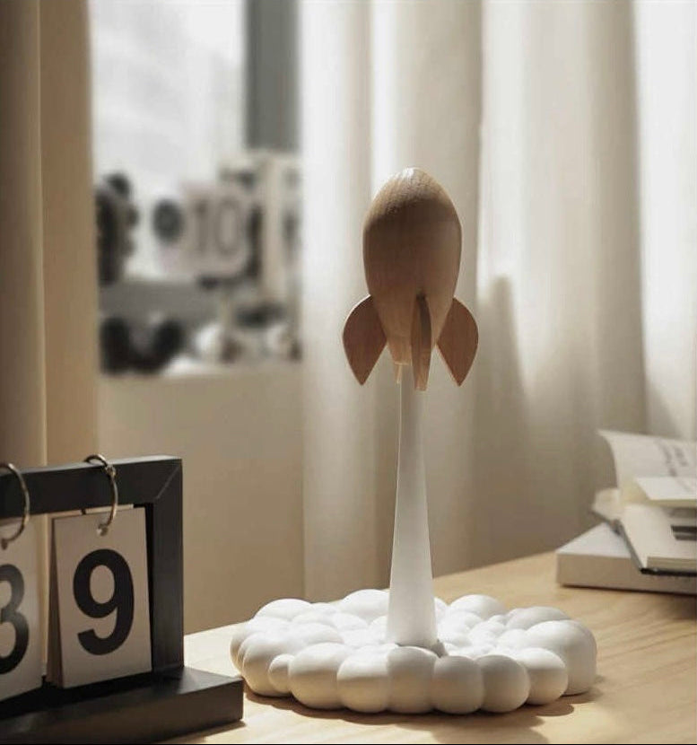 Tượng Tên Lửa Launching Apollo Rocket H25 Straight Ahead-CẬU HAI HOME DECOR