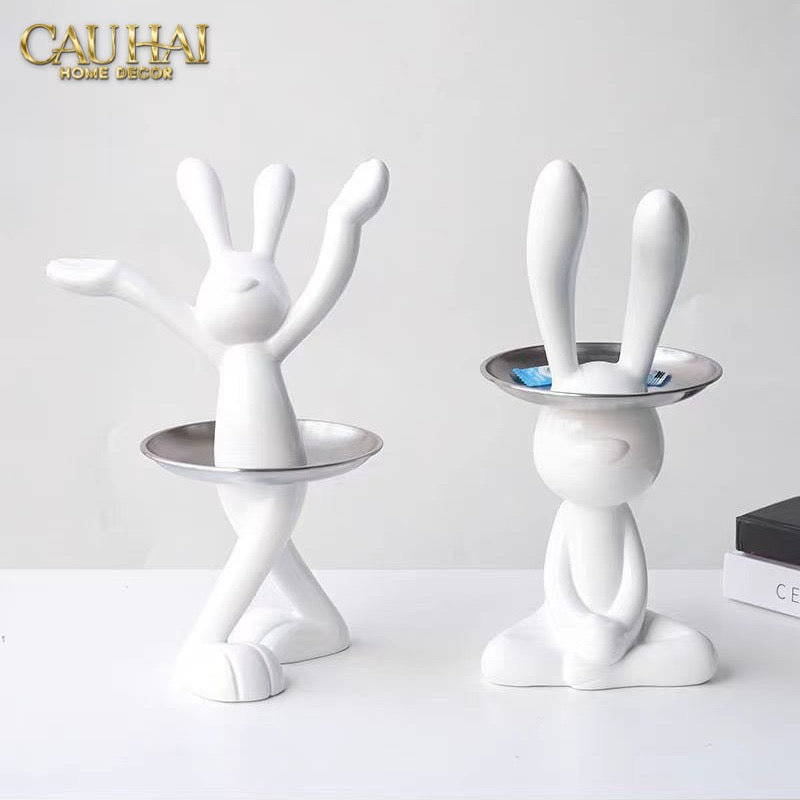 Fêtes Couture - Elysian Fw25 - Tượng Thỏ Figurine Ballerina Lapin-TƯỢNG TRANG TRÍ-Đối tác tại Trung Quốc theo từng đơn đặt hàng-CẬU HAI HOME DECOR