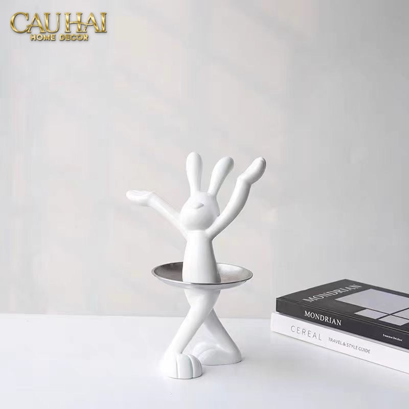 Fêtes Couture - Elysian Fw25 - Tượng Thỏ Figurine Ballerina Lapin-TƯỢNG TRANG TRÍ-Đối tác tại Trung Quốc theo từng đơn đặt hàng-CẬU HAI HOME DECOR