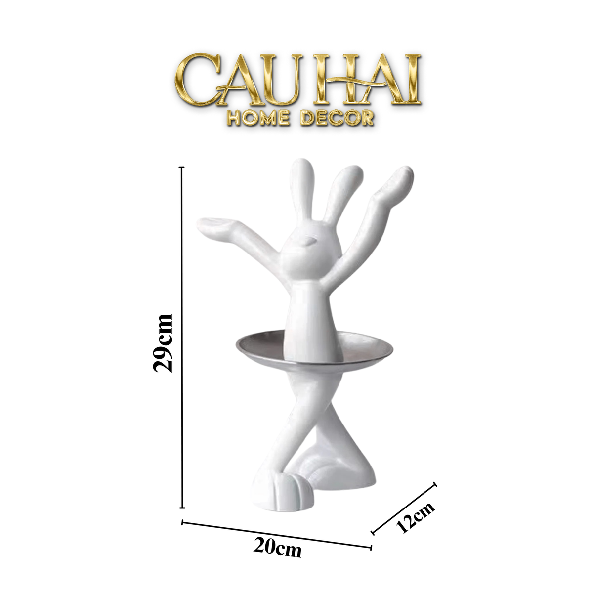 Fêtes Couture - Elysian Fw25 - Tượng Thỏ Figurine Ballerina Lapin-TƯỢNG TRANG TRÍ-Đối tác tại Trung Quốc theo từng đơn đặt hàng-CẬU HAI HOME DECOR