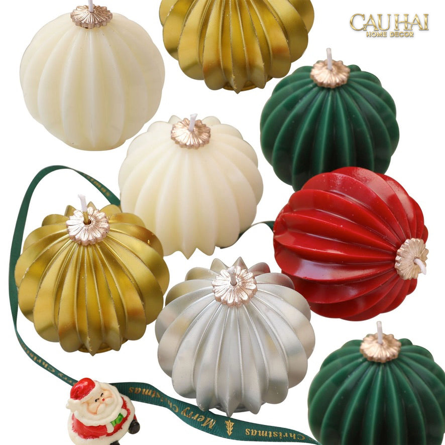 Fêtes Couture - Nến Quả Châu - Holiday Christmas Ornaments Charm Candles-NẾN TRANG TRÍ-Đối tác tại Trung Quốc theo từng đơn đặt hàng-CẬU HAI HOME DECOR