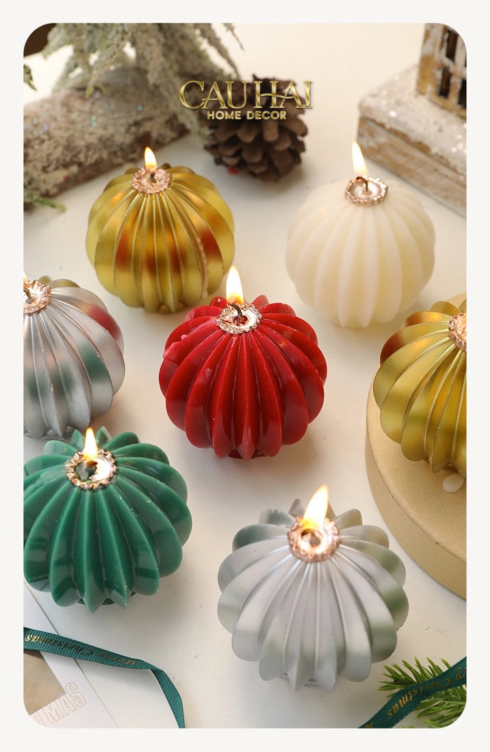 Fêtes Couture - Nến Quả Châu - Holiday Christmas Ornaments Charm Candles-NẾN TRANG TRÍ-Đối tác tại Trung Quốc theo từng đơn đặt hàng-CẬU HAI HOME DECOR