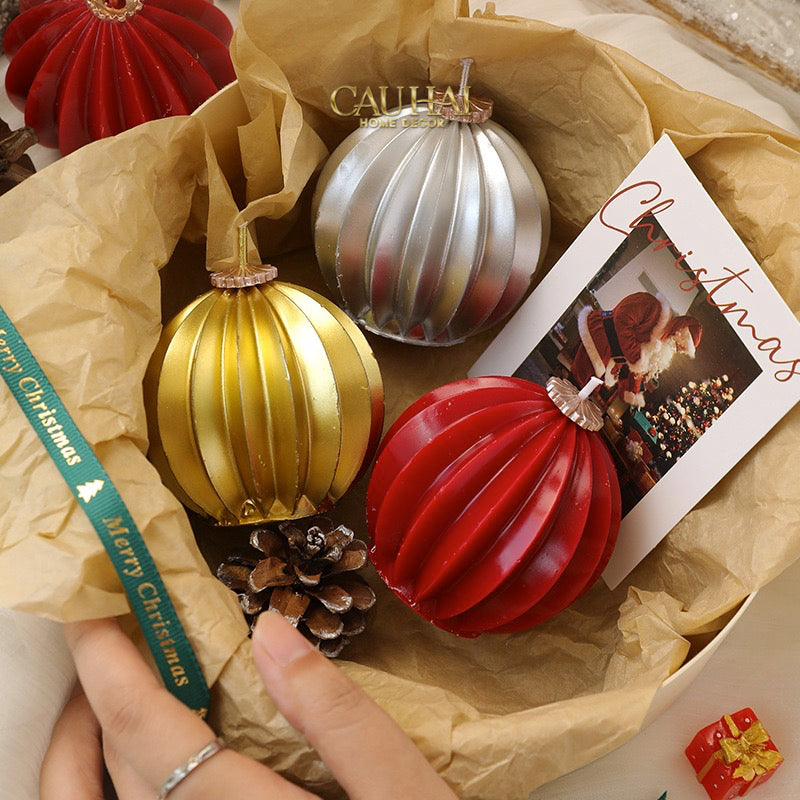 Fêtes Couture - Nến Quả Châu - Holiday Christmas Ornaments Charm Candles-NẾN TRANG TRÍ-Đối tác tại Trung Quốc theo từng đơn đặt hàng-CẬU HAI HOME DECOR