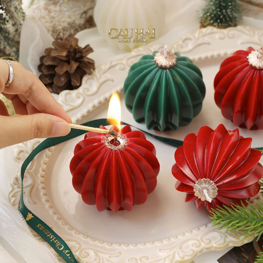 Fêtes Couture - Nến Quả Châu - Holiday Christmas Ornaments Charm Candles-NẾN TRANG TRÍ-Đối tác tại Trung Quốc theo từng đơn đặt hàng-CẬU HAI HOME DECOR