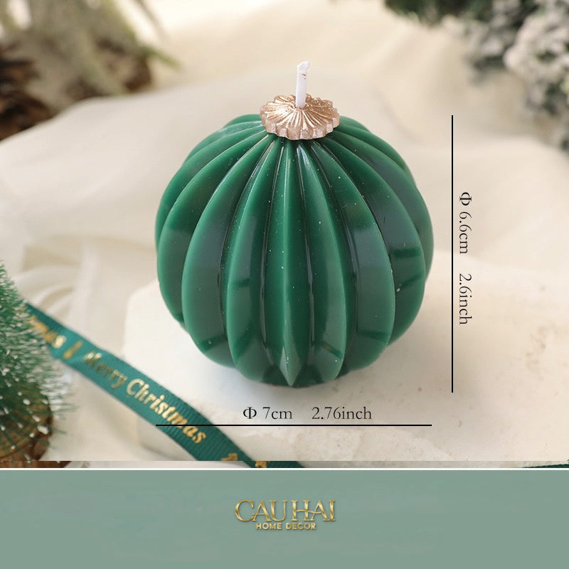 Fêtes Couture - Nến Quả Châu - Holiday Christmas Ornaments Charm Candles-NẾN TRANG TRÍ-Đối tác tại Trung Quốc theo từng đơn đặt hàng-VERT EMERAUDE-CẬU HAI HOME DECOR