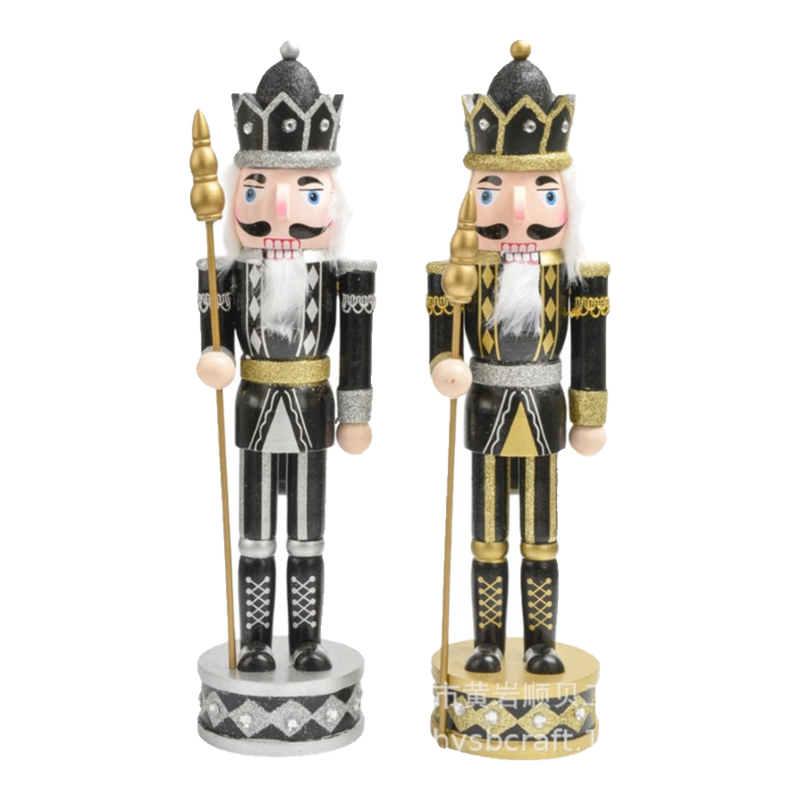 Fêtes Couture -  Set 2 Tượng Nutcracker Allure D'Or Minuit Impérial H30