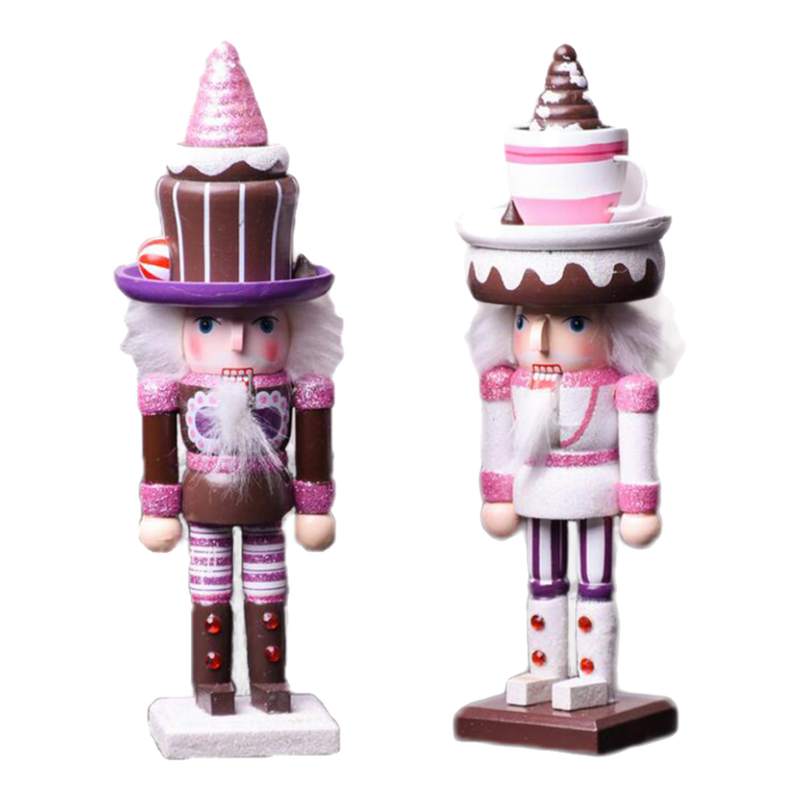 Fêtes Couture - Set 2 Tượng  Nutcracker Cupcake H25